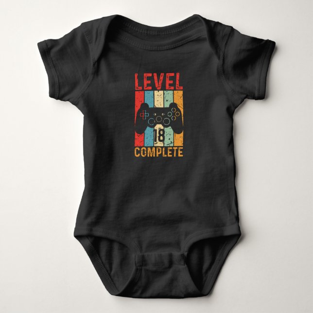 18th Birthday Gift Boys Men Level 18 2003 Baby Bodysuit (Front)