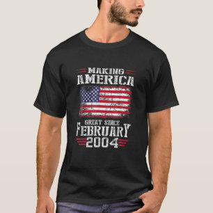 18Th Birthday Gift Making America Great Since Febr T-Shirt
