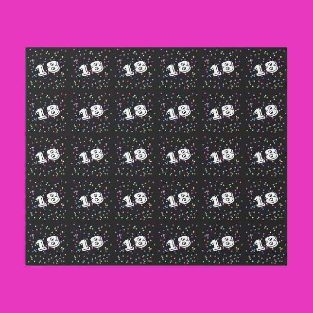 18th Birthday Gift Wrap Wrapping Paper (Creator Uploaded)