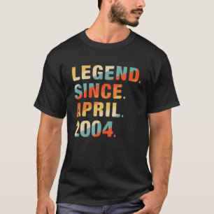 18Th Birthday Gifts 18 Year Old Legend Since April T-Shirt