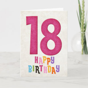 18th Birthday Happy Birthday Card Design 3