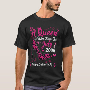 18th Birthday High Heel A Queen Was Born In July 2 T-Shirt