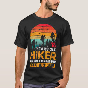 18Th Birthday Hiker Mountain 18 Years Old Hiking L T-Shirt