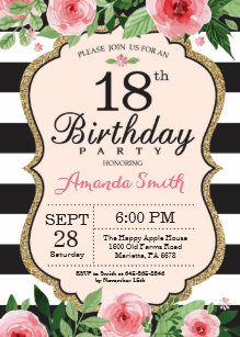 pink and black invitations announcements zazzle au