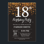 18th Birthday Invitation Gold Glitter<br><div class="desc">18th Birthday Invitation with Gold String Lights with Gold Glitter Background. Gold Birthday. Adult Birthday. Men or Women Bday Invite. 13th 15th 16th 18th 20th 21st 30th 40th 50th 60th 70th 80th 90th 100th, Any age. For further customisation, please click the "Customise it" button and use our design tool to...</div>