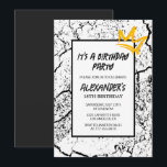 18th birthday invitation Men Graffiti Party Black<br><div class="desc">18th birthday invitation Men Graffiti Party Black</div>