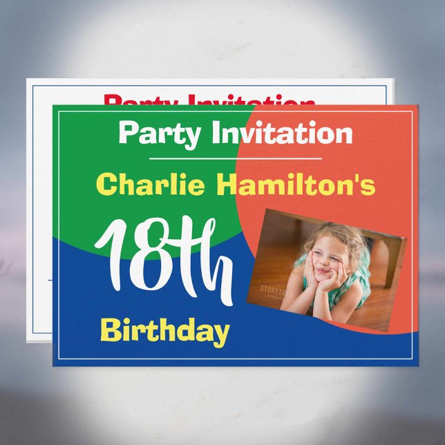 18th Birthday Invitation with Photo (Creator Uploaded)