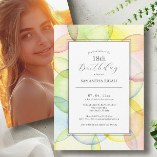 18th Birthday Invitations Multi Colour