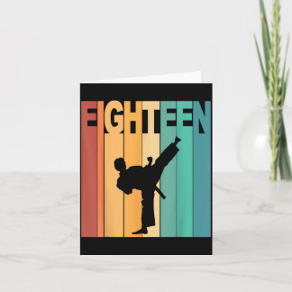 18th Birthday Karate Taekwondo Theme 18 Year Old Card
