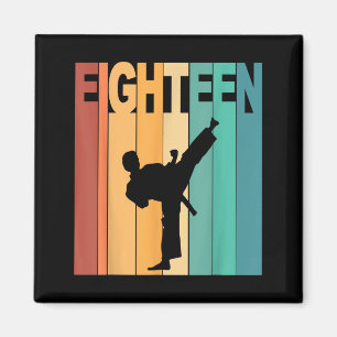 18th Birthday Karate Taekwondo Theme 18 Year Old Magnet