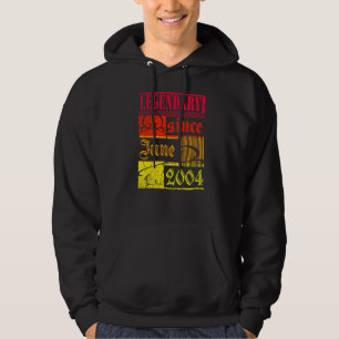 18th Birthday Legendary Since June 2004 Vintage Re Hoodie