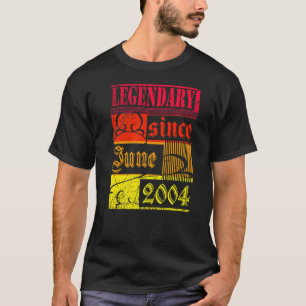 18th Birthday Legendary Since June 2004 Vintage Re T-Shirt