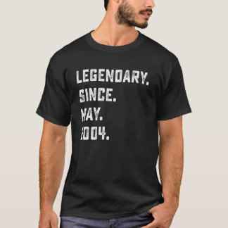 18th Birthday  Legendary Since May 2004 18 Years O T-Shirt