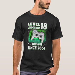 18th Birthday  Level 18 Unlocked Awesome Since 200 T-Shirt