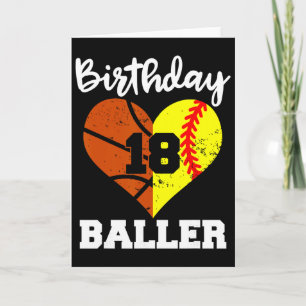 18th Birthday Ller Funny 18 Year Old Softll Sketll Card