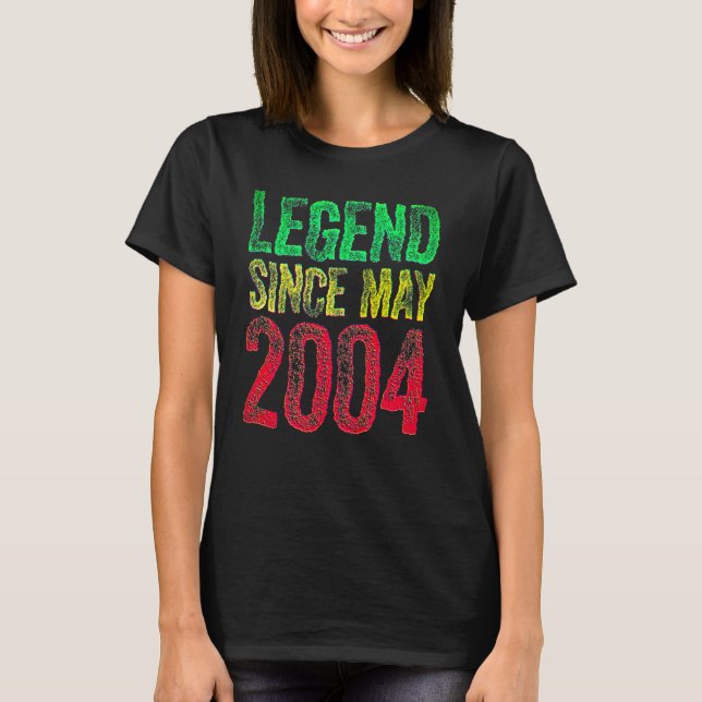 18th Birthday May Born Shirt 18 Years Legend Since (Front)