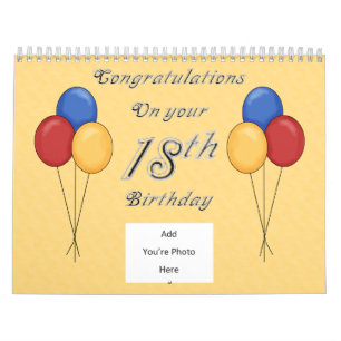 18th Birthday Memories & Guest Book Calendar