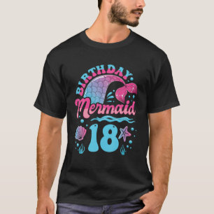 18Th Birthday Mermaid 18 Years Ocean Theme Party F T-Shirt