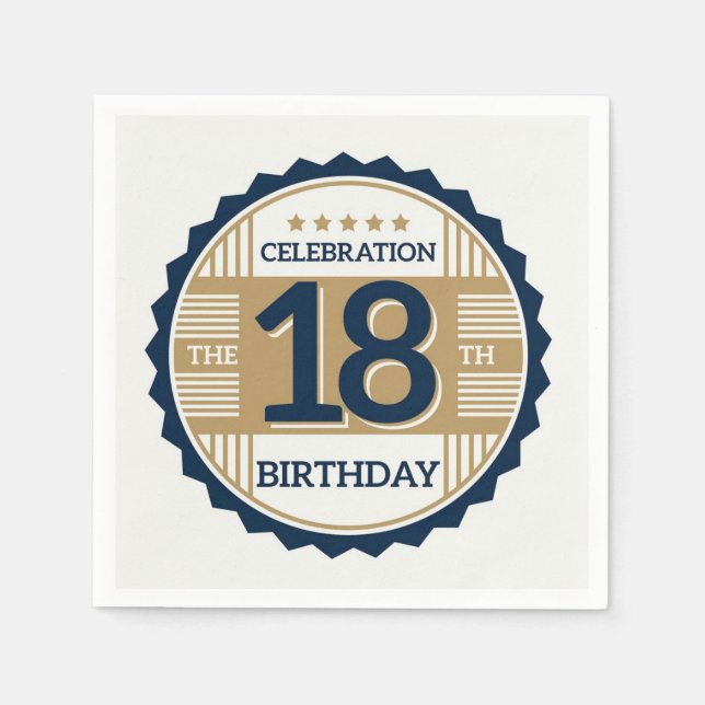 18th Birthday Napkin (Front)