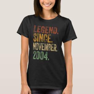 18th Birthday November Born 18 Years Legend Since T-Shirt
