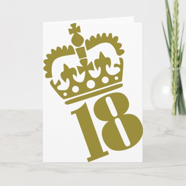 18th Birthday - Number – Eighteen Card (Front)