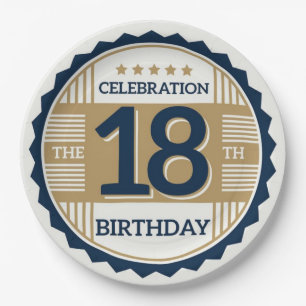 18th Birthday Paper Plate
