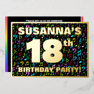 18th Birthday Party — Fun, Colourful Music Symbols