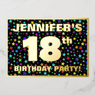 18th Birthday Party — Fun, Colourful Stars Pattern