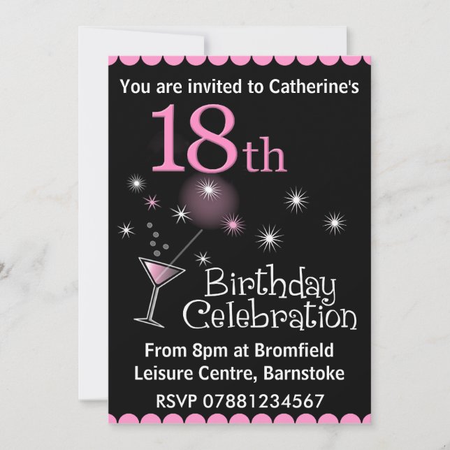 18th Birthday Party Invitation (Front)