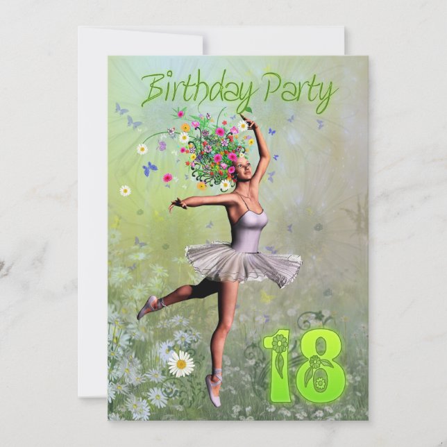 18th Birthday party invitation (Front)