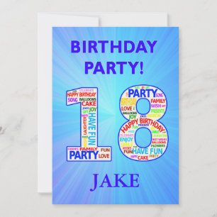 18th Birthday Party Invitation Add a Name