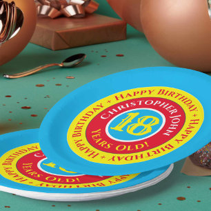 18th Birthday Party Paper Plates