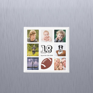 18th birthday party photo collage boy magnet