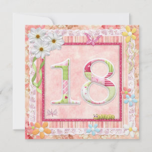 18th birthday party scrapbooking style invitation