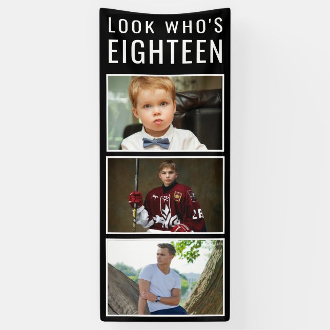 18th Birthday Photo Banner (Vertical)