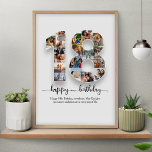 18th Birthday Photo Collage Poster<br><div class="desc">Celebrate turning 18 with a personalised photo collage poster. Showcase special memories and create a heartfelt gift that captures the journey into adulthood — perfect for sons,  daughters,  and best friends.</div>