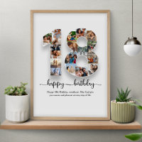 18th Birthday Photo Collage Poster