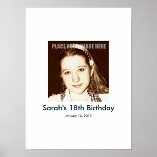 18th Birthday photo custom Sign In Party Board
