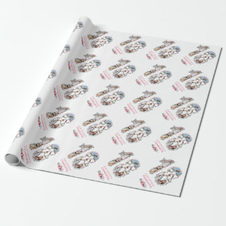 18th Birthday Photo Girl Collage Pink Flower White Wrapping Paper