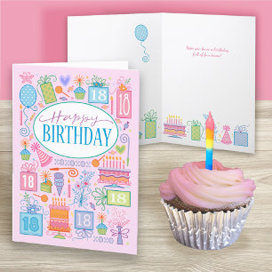 18th Birthday Pink Card