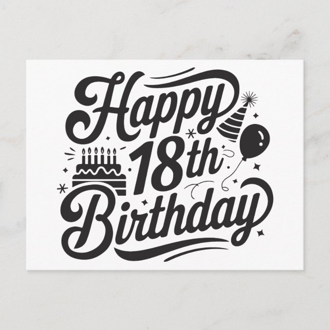 18th Birthday Postcard (Front)