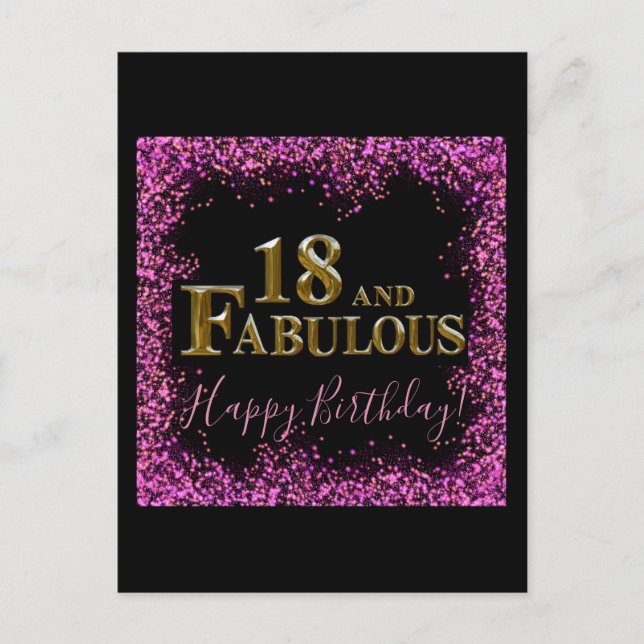 18th Birthday  Postcard (Front)