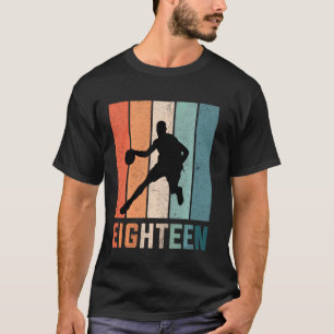 18th Birthday Retro Basketball 18 Years Old T-Shirt