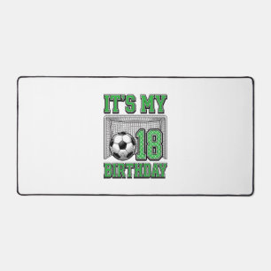 18th Birthday Soccer Vintage Desk Mat