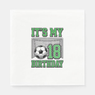 18th Birthday Soccer Vintage Napkin