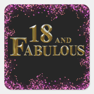 18th Birthday  Square Sticker