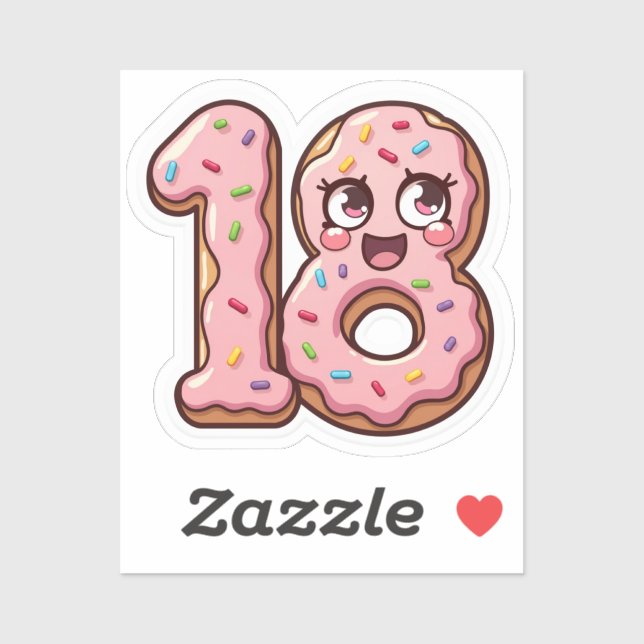 18th Birthday Sticker (Sheet)