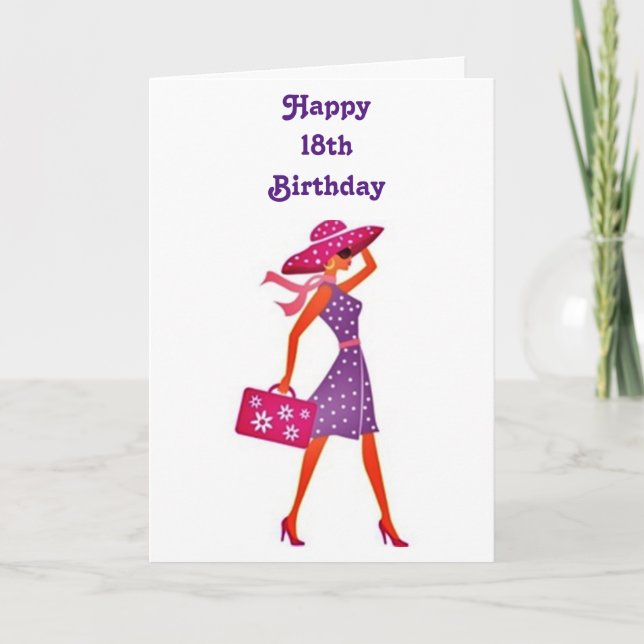 ****18th BIRTHDAY**** TO OUR "LOVELY YOUNG LADY"** Card (Front)