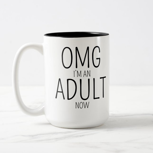 18th Birthday Two-Tone Coffee Mug (Left)