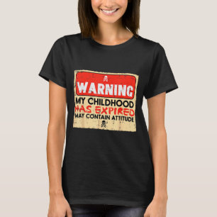 18th Birthday Warning Childhood Exred 18 Years Men T-Shirt